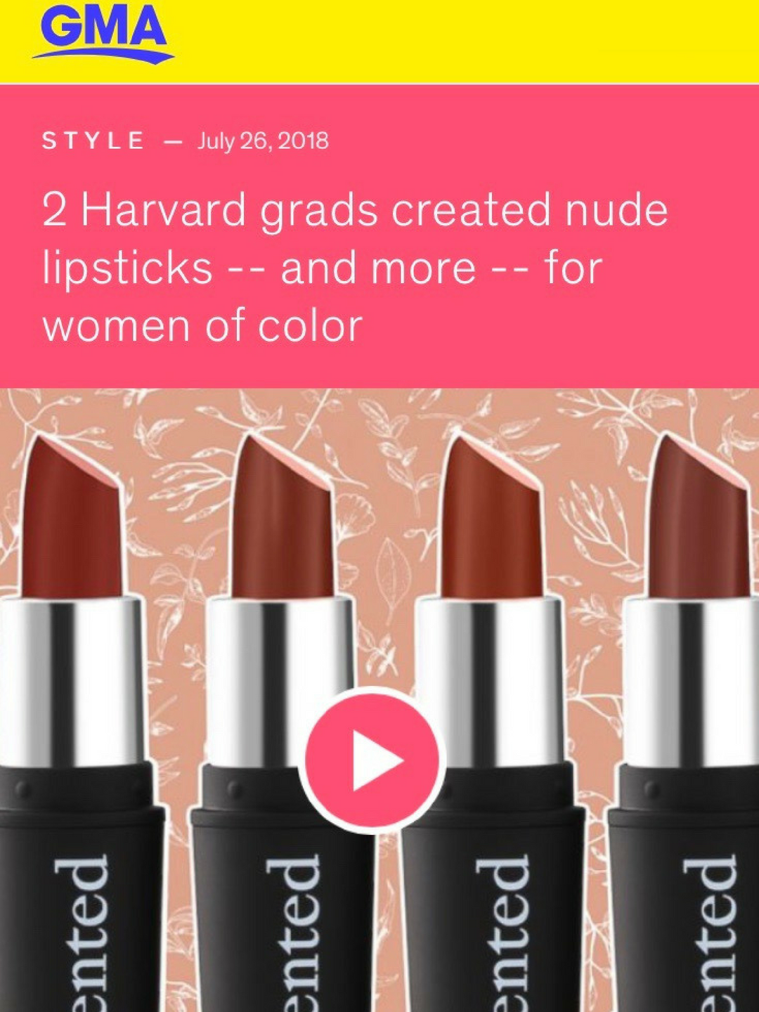 2 Harvard Grads Created Nude Lipsticks -- and more -- For Women of Col –  Mented Cosmetics